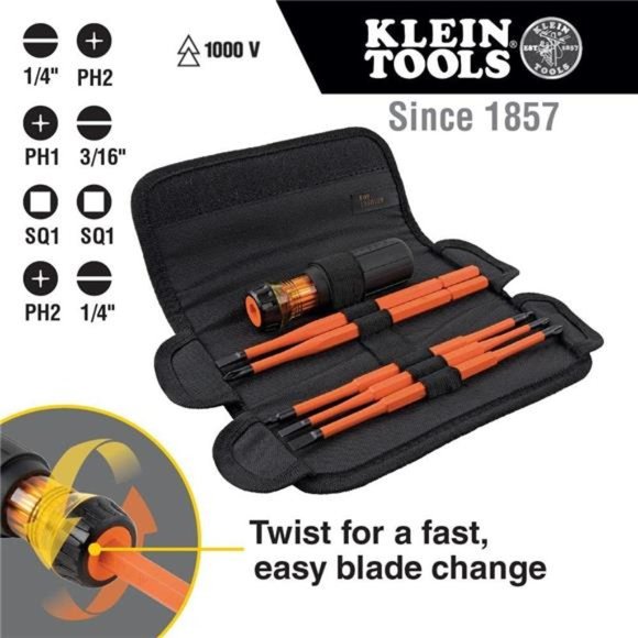 Insulated Screwdriver, 8-in-1 Screwdriver Set with Interchangeable Blades - Picture 6 of 6
